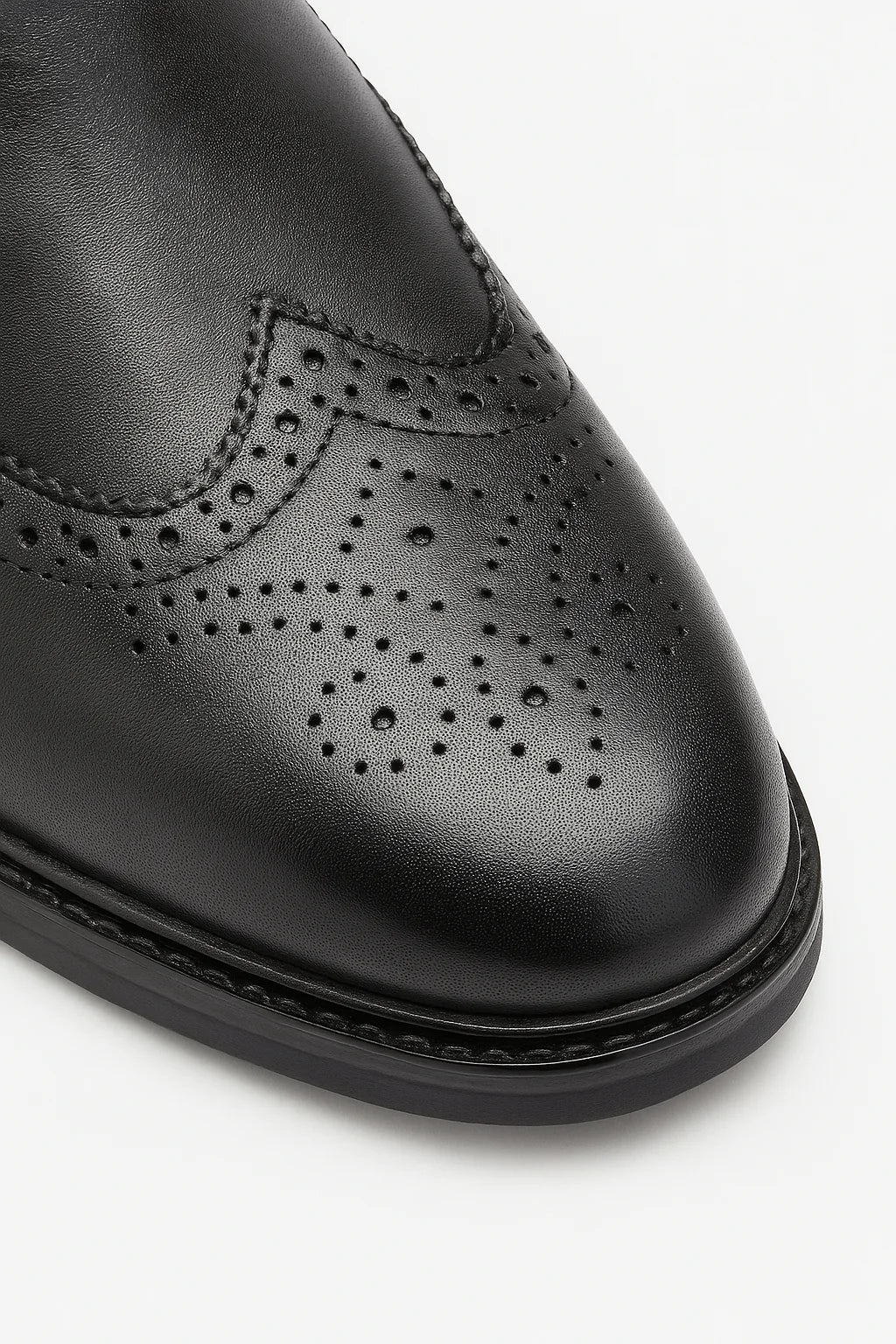 BROGUE Black Chelsea Boot